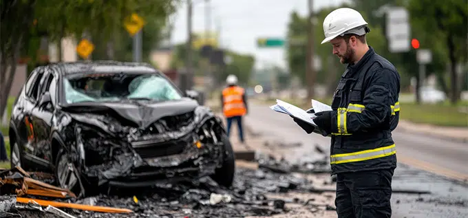 presentar un informe policial después de un accidente