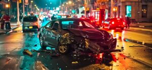 fotos de accidentes de autos de noche