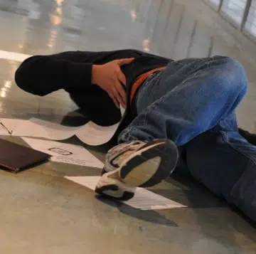 resbalón y caída en el trabajo