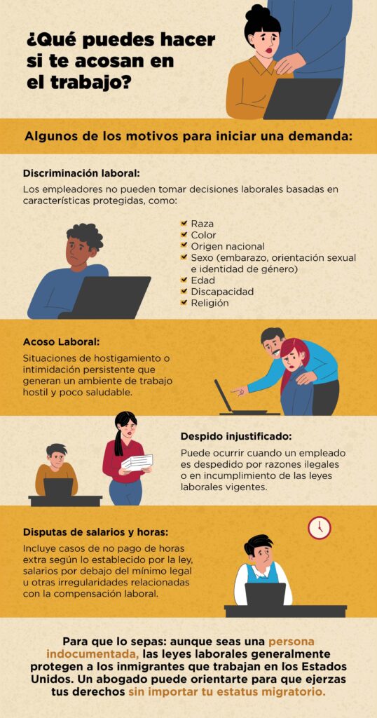 ¿Qué tipos de reclamos laborales puedes presentar en una demanda?