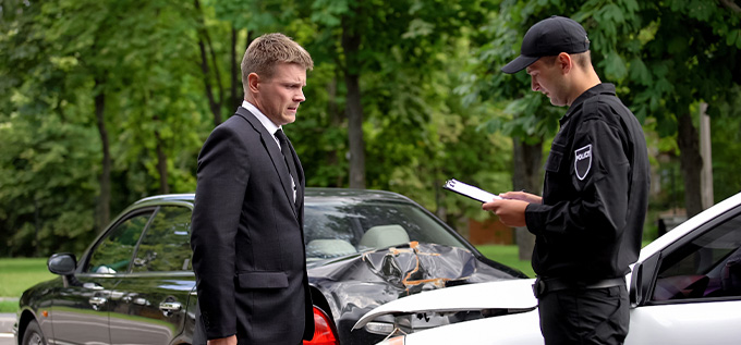 presentar un informe policial después de un accidente